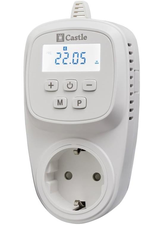 Терморегулятор в розетку Castle AC209H Wi-Fi програмований (78654)