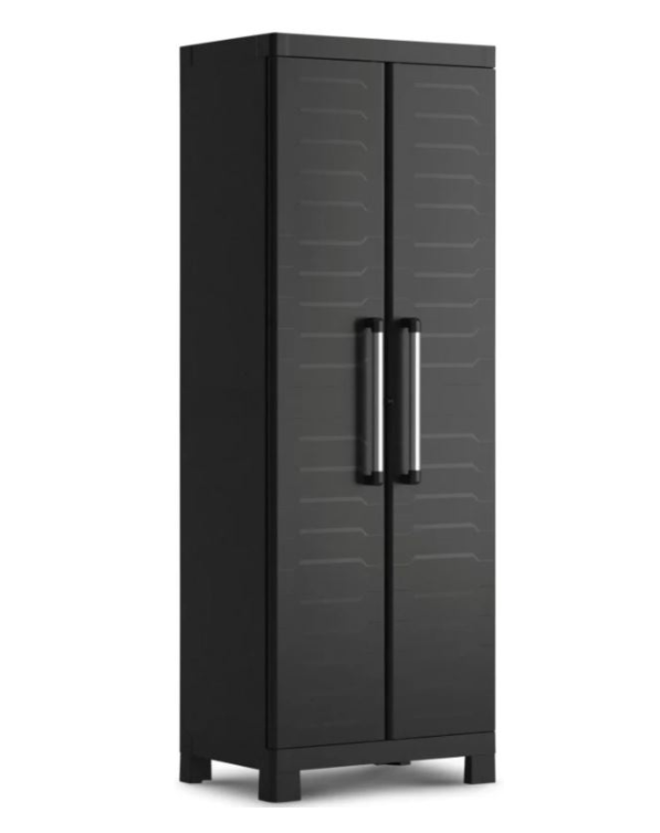 Шкаф пластиковый Keter Kis Detroit Alto для швабры метлы 182х65х45 см Черный (249800)