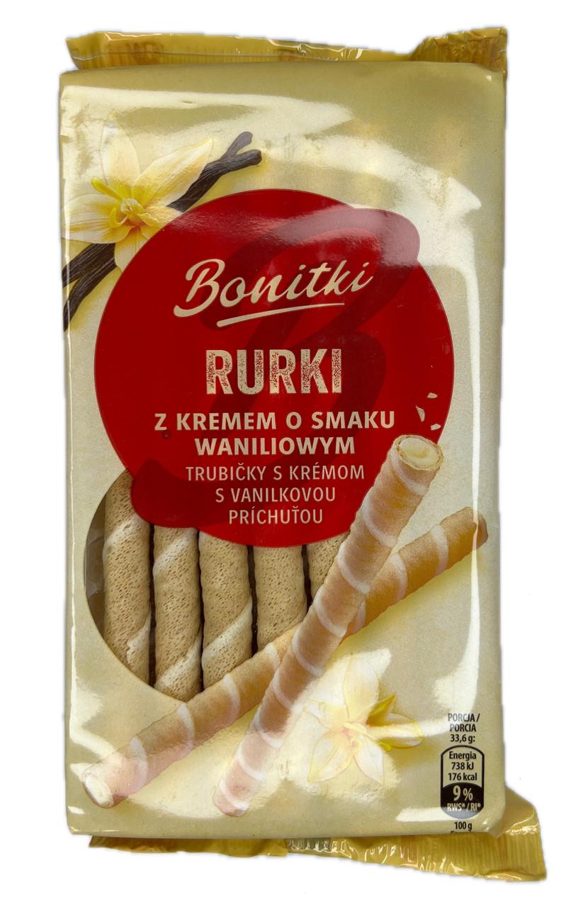 Трубочки с кремом Bonitki Rurki ваниль 280 г
