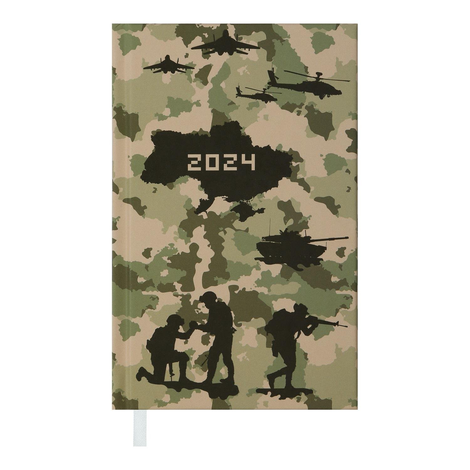 Еженедельник датированный Buromax Heroes 2024 85х153 мм 128 стр. Оливковый (BM.2880-36)