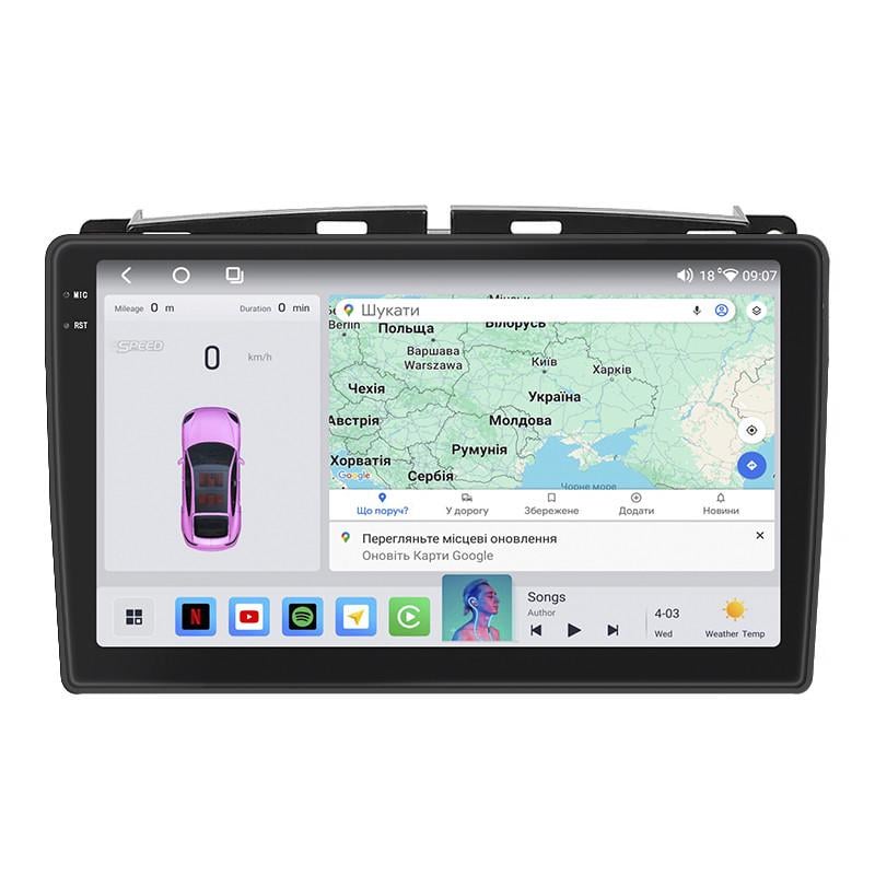 Автомагнітола штатна Lesko QLED CarPlay/4G/Wi-Fi/GPS/360° для Fiat 500 II Рестайлінг 2015- 4/64Gb 9" (2350386735)