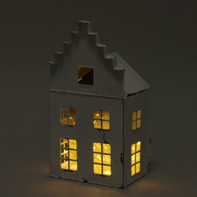 Подсвечник Flora Домик металлический 25 см Белый (39586) - фото 2