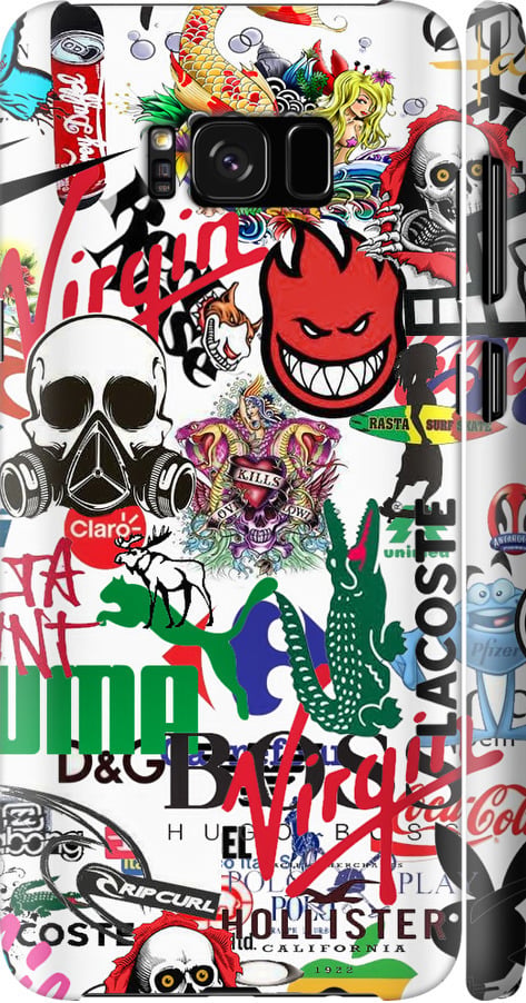 Чохол на Samsung Galaxy S8 Many different logos (4022m-829-42517)