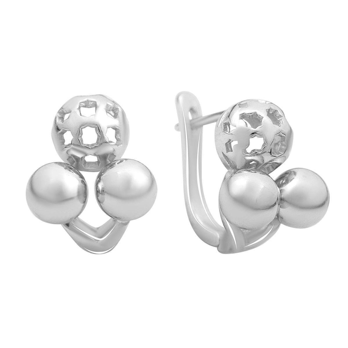 Серьги серебряные с геометрическим дизайном