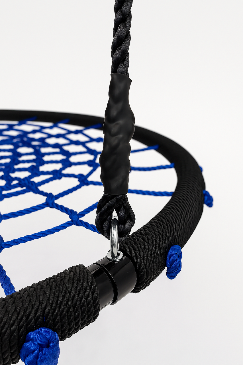 Качеля-гнездо WCG NEST для сада/террасы/игровой площадки 120 см Синий (W-416B1) - фото 8