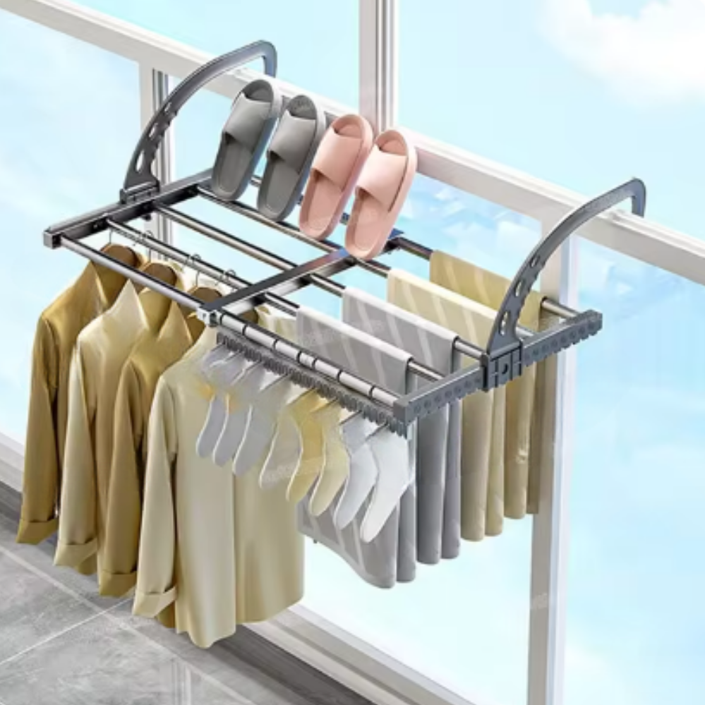 Сушарка для білизни Folding Clothes 3270В подвійна 77 см Сірий (120.1539) - фото 7