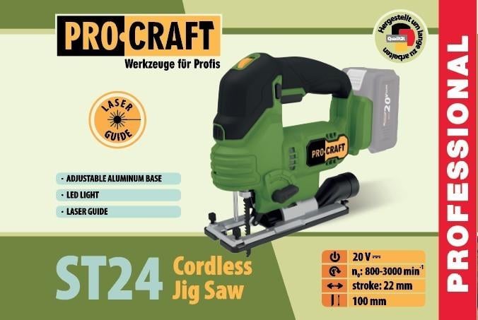 Лобзик аккумуляторный ProCraft ST24 без АКБ - фото 2 Лобзик аккумуляторный ProCraft ST24 без АКБ - фото 2