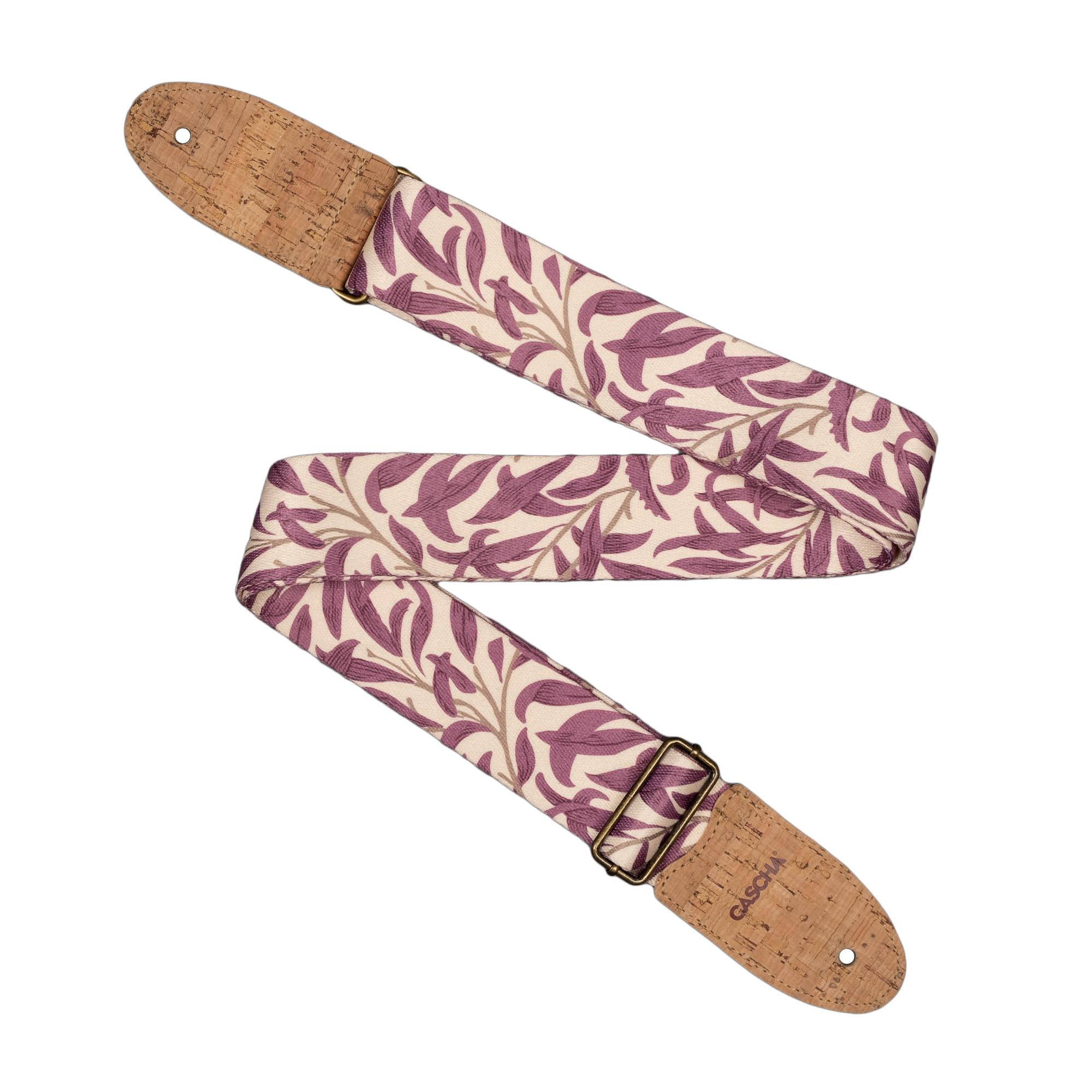 Ремень к гитаре Cascha Vegan CGS-VC4 Mauve Leaves (67420)