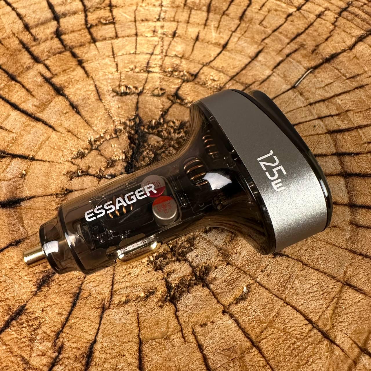 Зарядка в прикурювач Essager 2 USB-A 1 USB-C QC3.0 125 Вт швидка зарядка Зарядка в прикурювач Essager 2 USB-A 1 USB-C QC3.0 125 Вт швидка зарядка