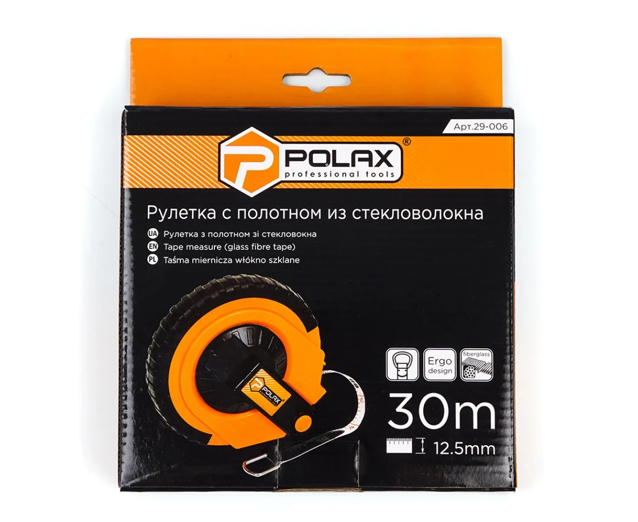 Рулетка з полотном зі скловолокна 30 м (2420966647) - фото 4
