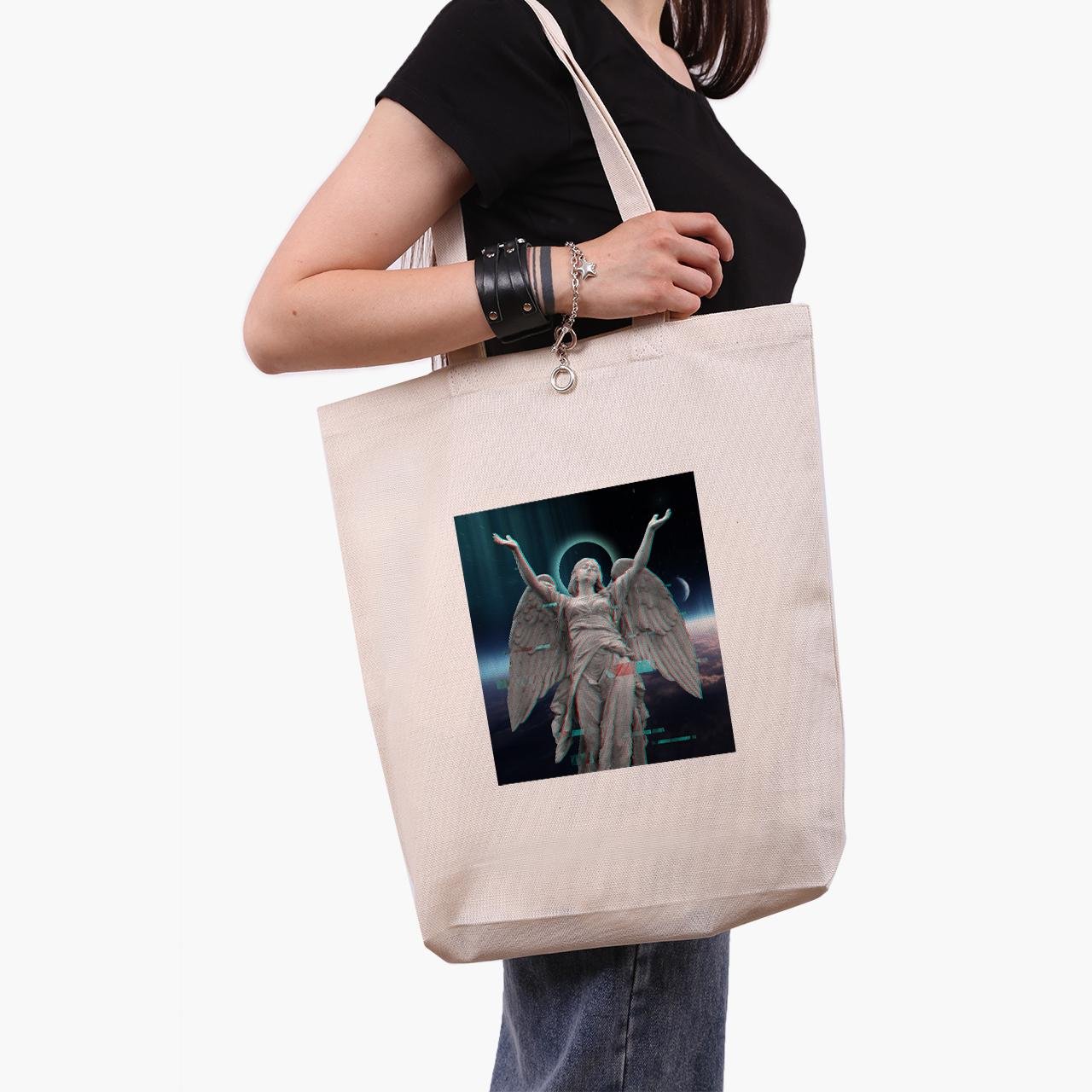 Еко сумка шоппер Renaissance Angel 41х39х8 см Бежевий (9227-1592-WTD)