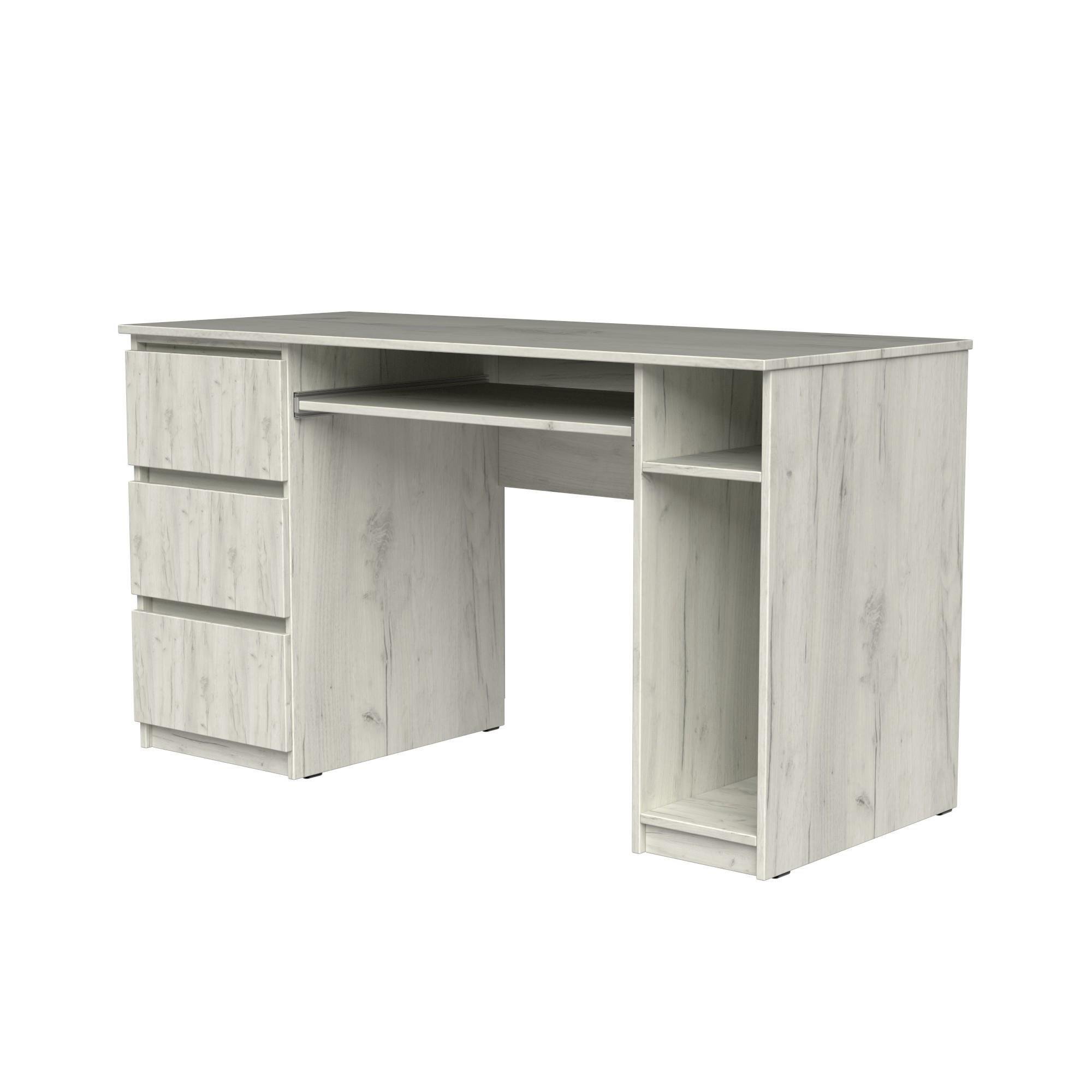 Стол компьютерный СК2 3Я SENAM 780х1300х600 мм ДСП Дуб Крафт Белый - фото 3