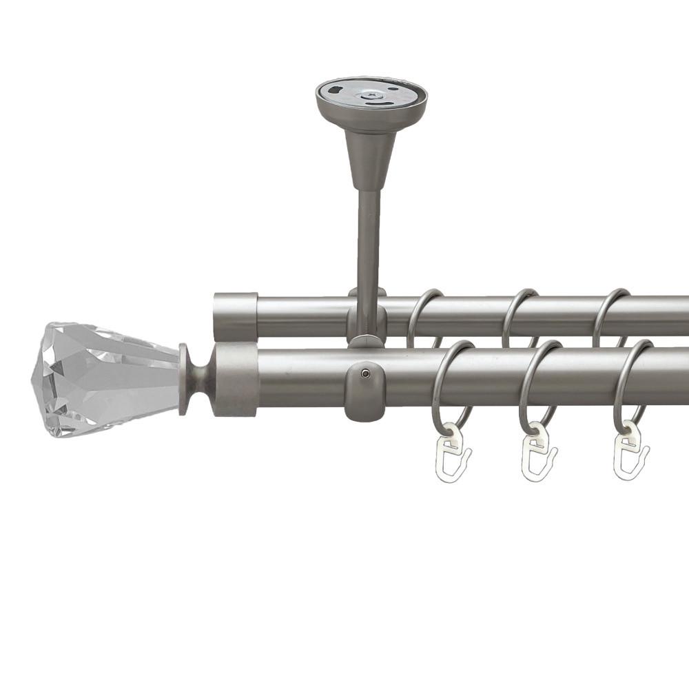 Карниз Orvit Лучетта двухрядный гладкий 300 см Сатин (00-00023919)