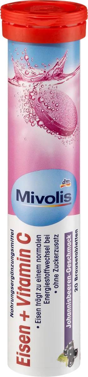Вітаміни розчинні Mivolid Eisen+Vitamin C 20 шипучих табл. (23721180)