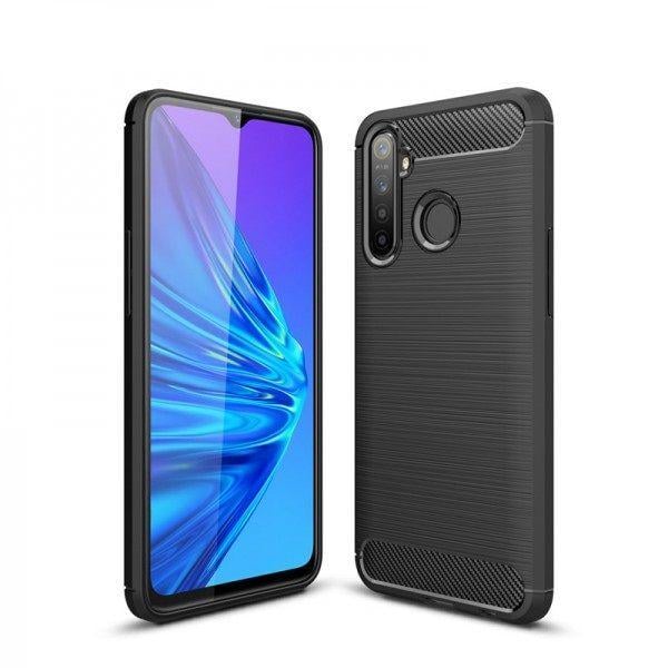 Чехол накладка Polished Carbon для Oppo Realme 5 Pro черный