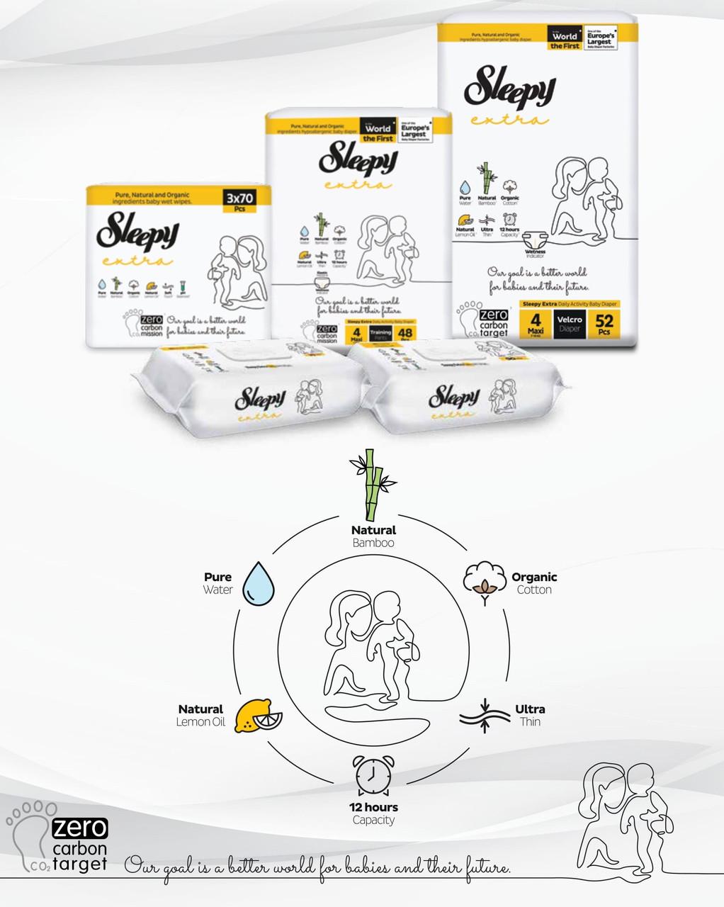 Підгузки дитячі SLEEPY Extra Maxi-4 7-14 кг 52 шт. (000006003) - фото 2