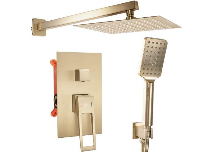 Душовий гарнітур прихованого монтажу Rea Parker Мат BOX Золотий (Rea-P9141) Душовий гарнітур прихованого монтажу Rea Parker Мат BOX Золотий (Rea-P9141)