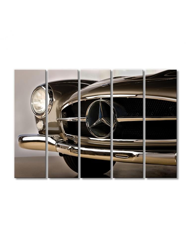 Картина модульная Старый мерседес 5 модулей 90x135 см