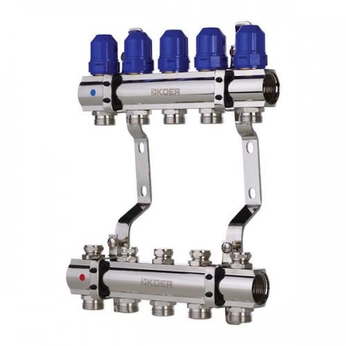 Коллектор KOER распределительный 5 вых 1х3/4" (KR2631)