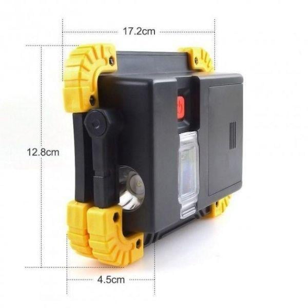 Ліхтар прожектор COBREQ L811-20W-COB-1W світлодіодний з функцією Power Bank USB (94669) - фото 4 Ліхтар прожектор COBREQ L811-20W-COB-1W світлодіодний з функцією Power Bank USB (94669) - фото 4