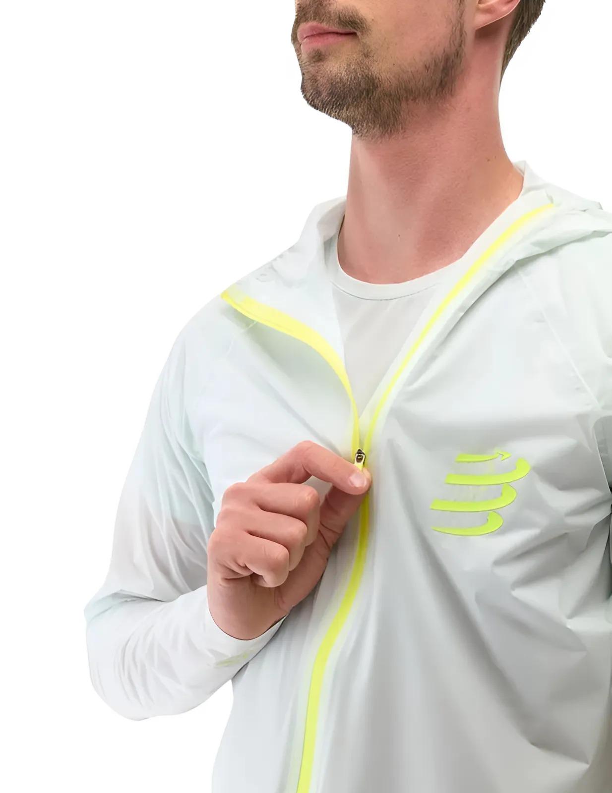 Куртка чоловіча з капюшоном Compressport Hurricane Waterproof 10/10 Jacket S Ice Flow (AM00009B5104S) - фото 7
