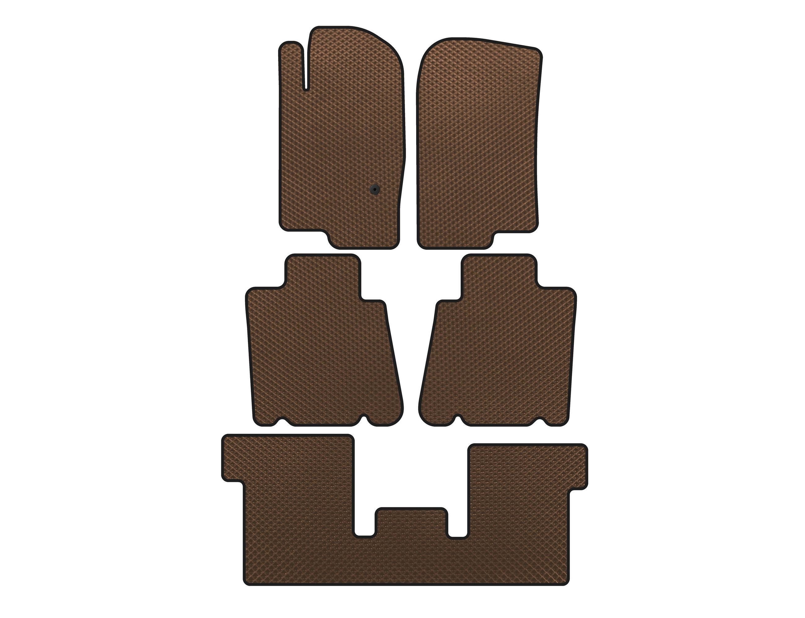 Килимки Digital Designs EVA етилвінілацетат 3 ряди для Ford Explorer 2001-2005 рр. Коричневий