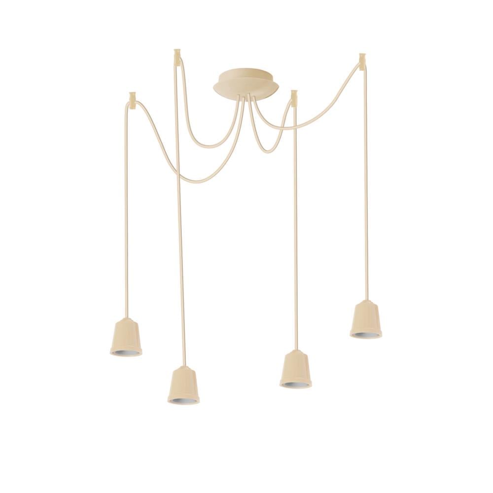 Підвісний світильник ERKA 424 стельовий 4xЕ27 2 м Слонова кістка (27551505) Підвісний світильник ERKA 424 стельовий 4xЕ27 2 м Слонова кістка (27551505)