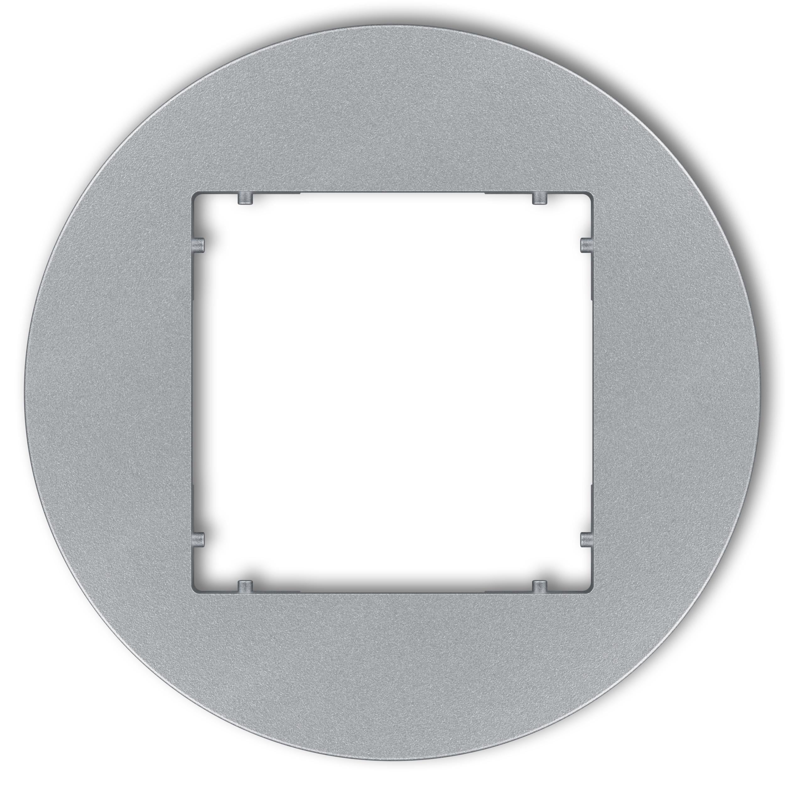 Рамка одинарная универсальная круглая Karlik Mini Серебристый металлик (7MRTO-1)