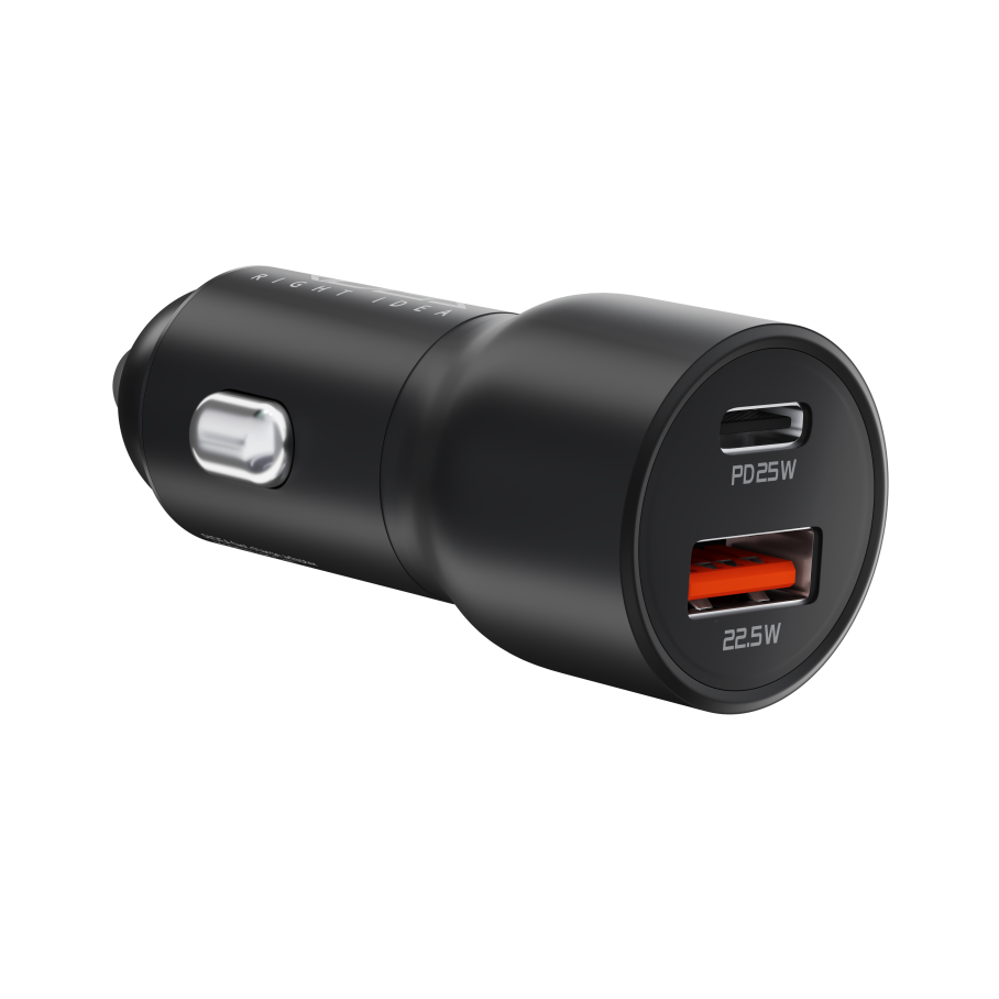 Зарядний пристрій автомобільний Ridea RCC-47110 QPow Pro 1USB/1USB-C PD/QC 47,5W (4021)