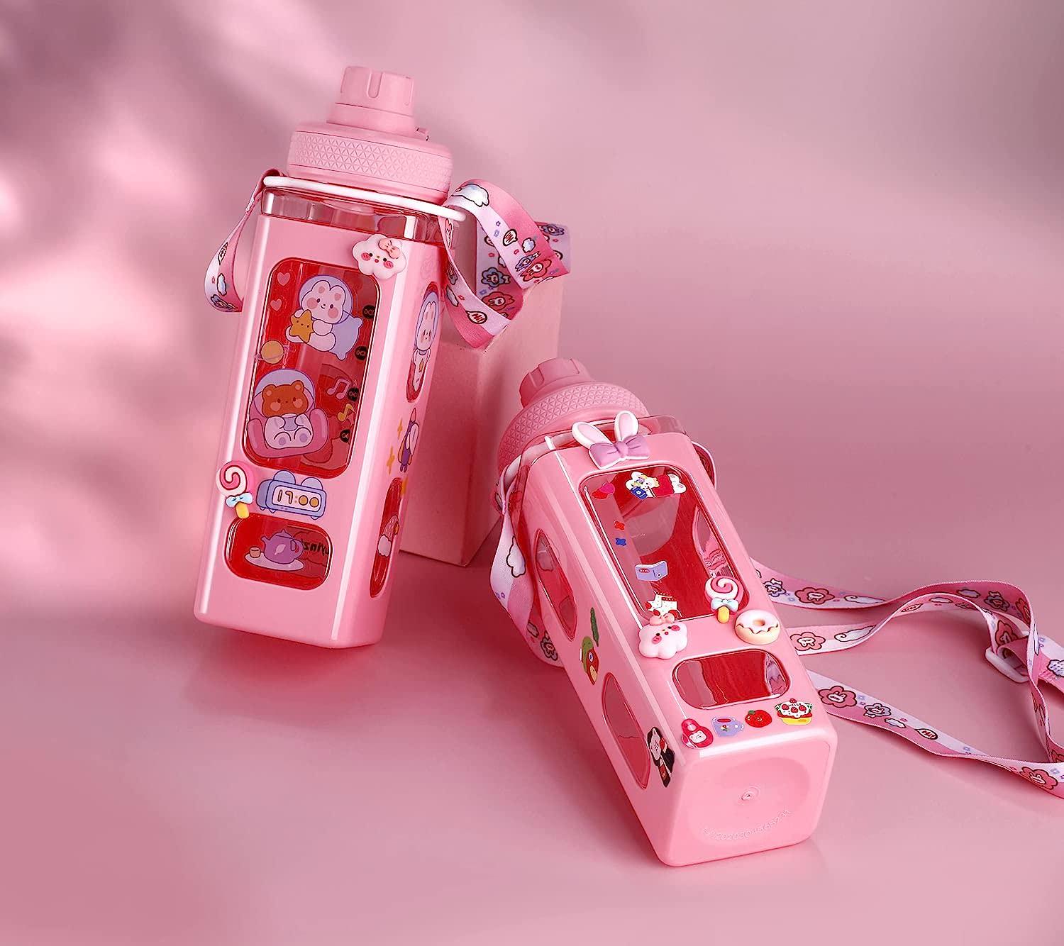 Пляшка для води дитяча Generic Rabbit Pink - фото 4