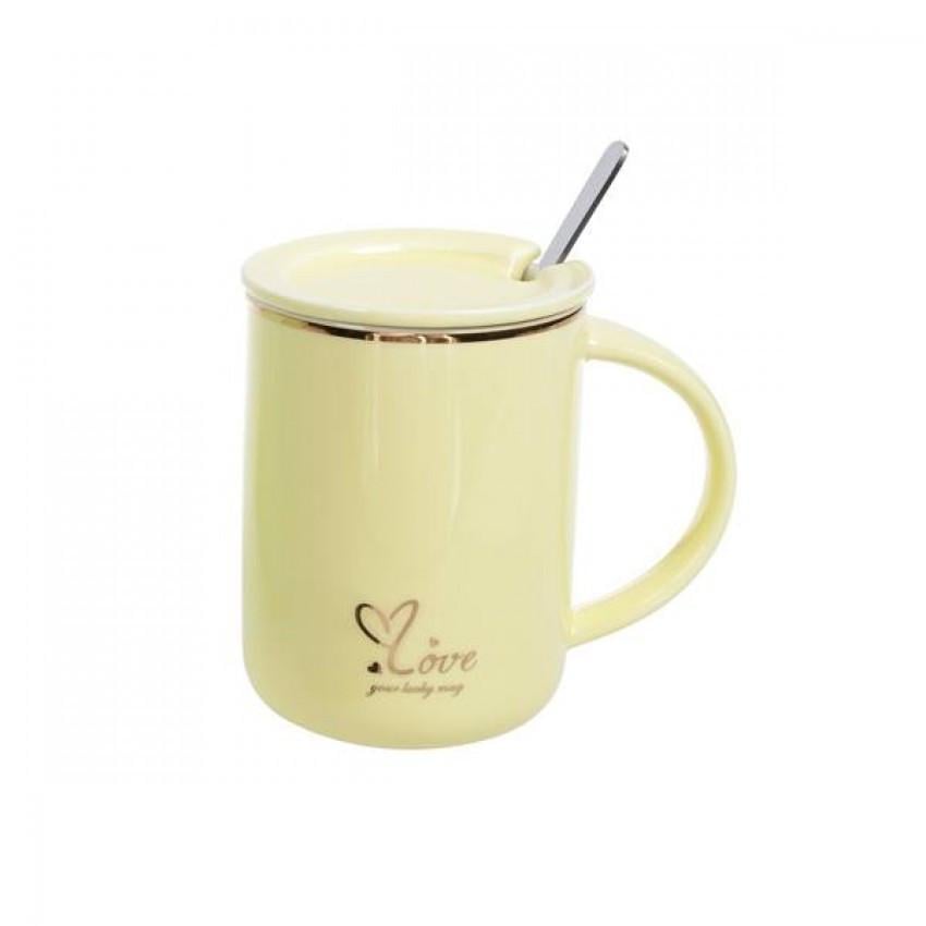 Чашка-заварник BonaDi 927-209 фарфоровая с крышкой и ложкой 430 мл Чашка-заварник BonaDi 927-209 фарфоровая с крышкой и ложкой 430 мл