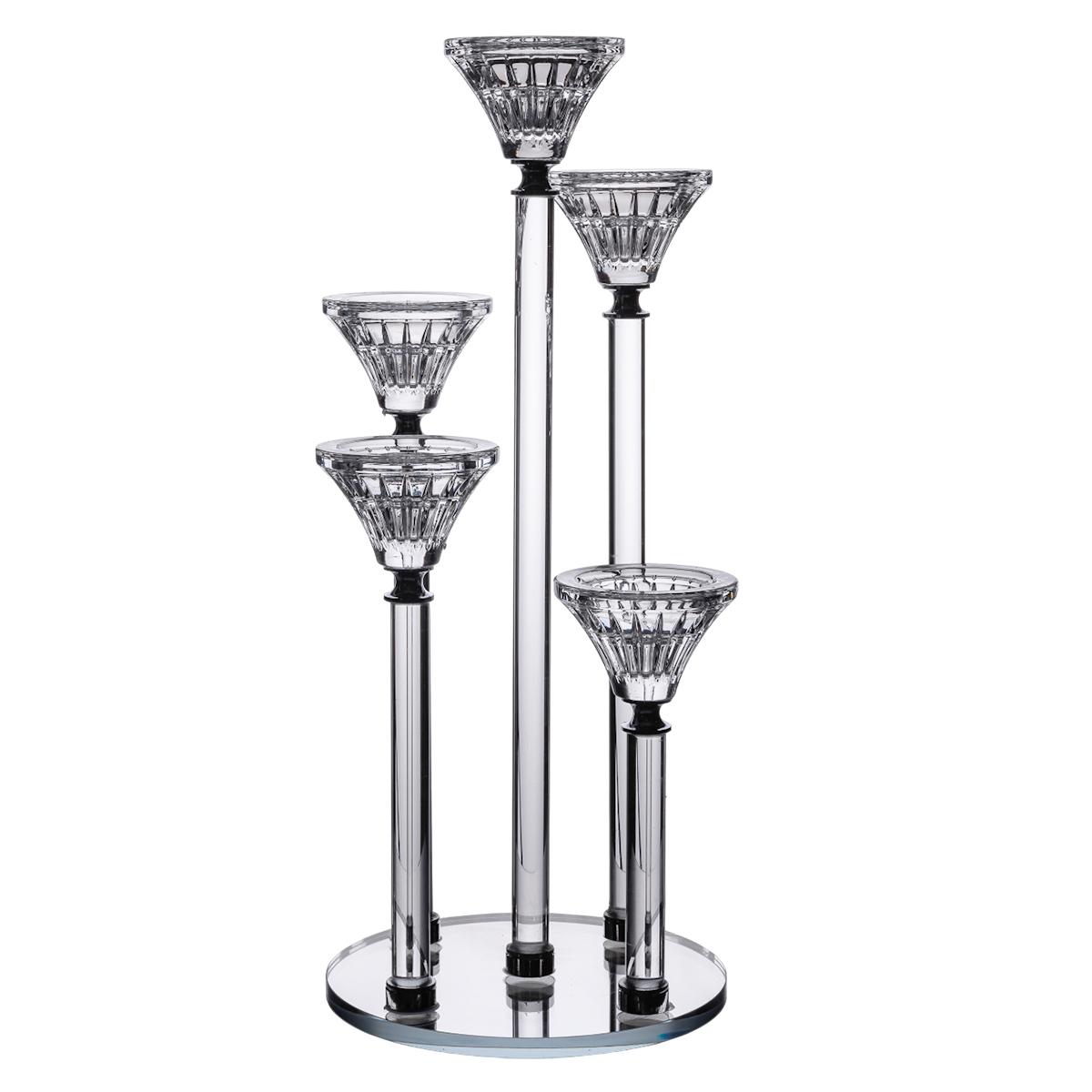 Подсвечник стеклянный Lotus на 5 свечей h 37,5 см (HP-4-18)