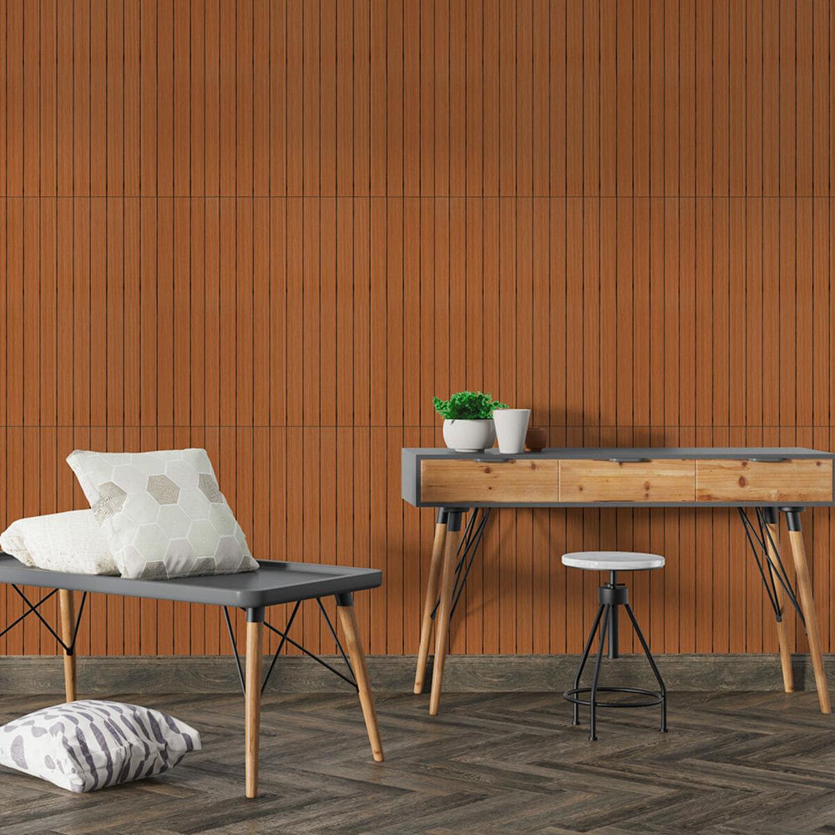 Покрытие виниловое самоклеющееся 3D рейки 600х600х2,8 мм (SW-00003246) Покрытие виниловое самоклеющееся 3D рейки 600х600х2,8 мм (SW-00003246)