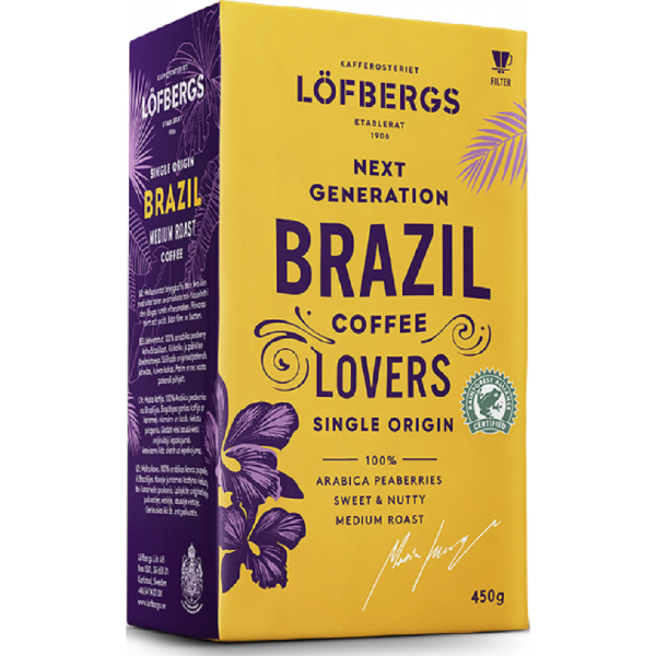 Кава мелена Lofbergs Brazil 450 г (14762)