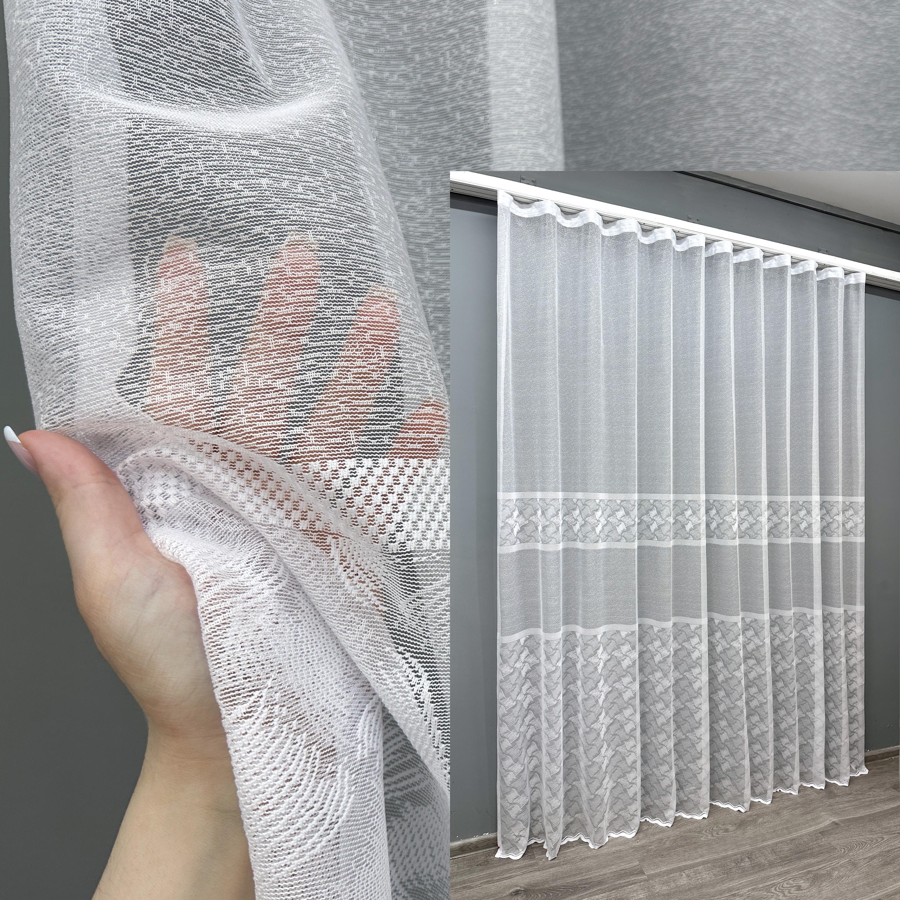 Тюль VR-Textil 1679т Премиум жаккард 300х270 см Белый (42-0691) - фото 3