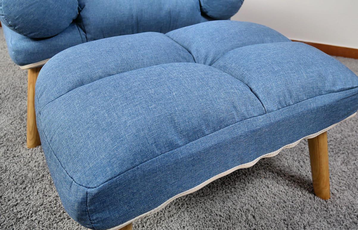 Кресло раскладное Uszak DIOR с подставкой для ног Синий (11910590) - фото 3 Кресло раскладное Uszak DIOR с подставкой для ног Синий (11910590) - фото 3