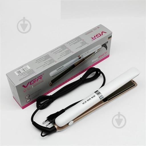 Утюжок для волос VGR V-522 Профессиональный дизайн Белый