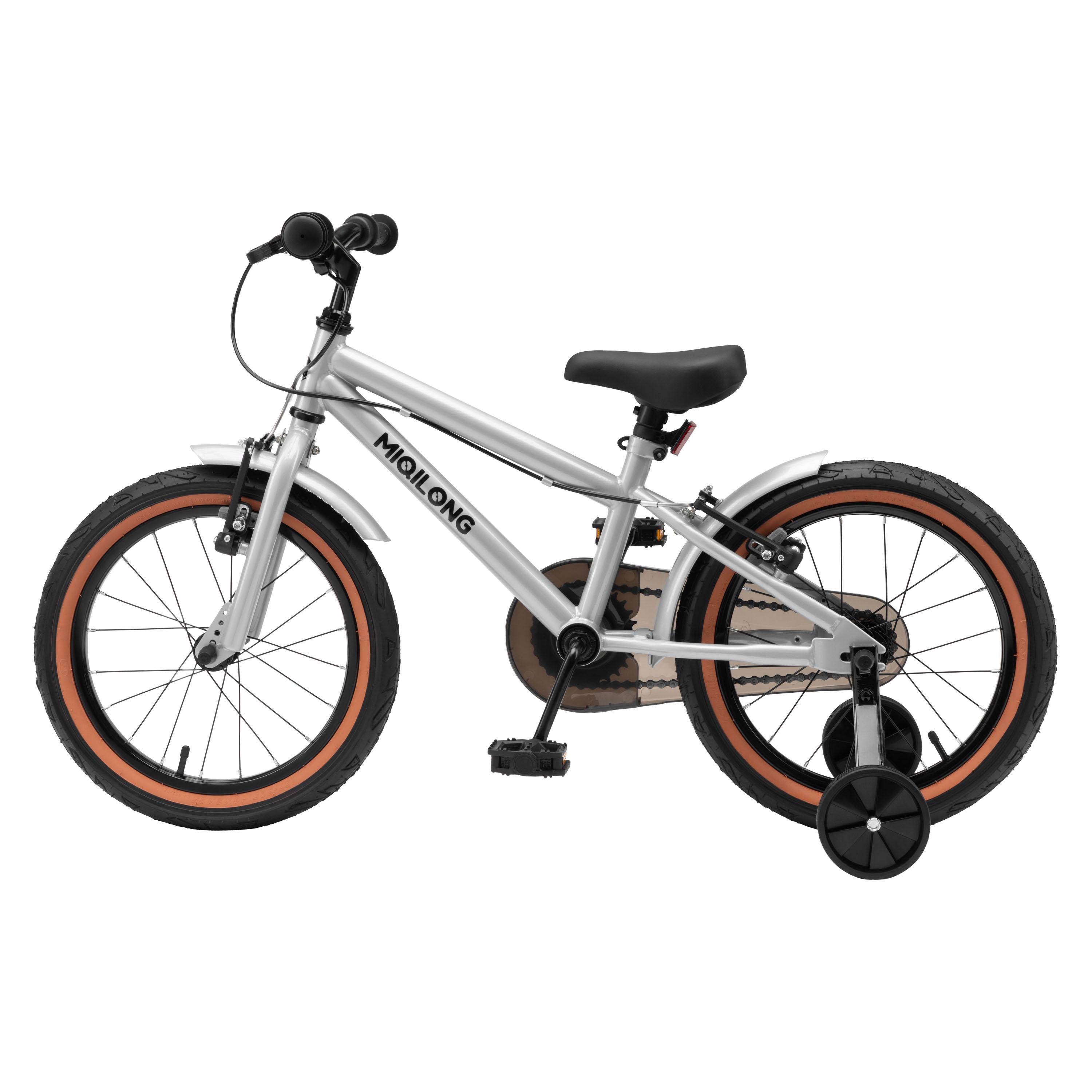 Детский велосипед Miqilong ST 16" Серебристый (28745497) - фото 4