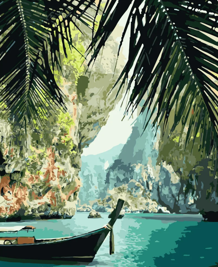 Картина по номерам Strateg Бухта в Тайланде 40x50 см (GS427)