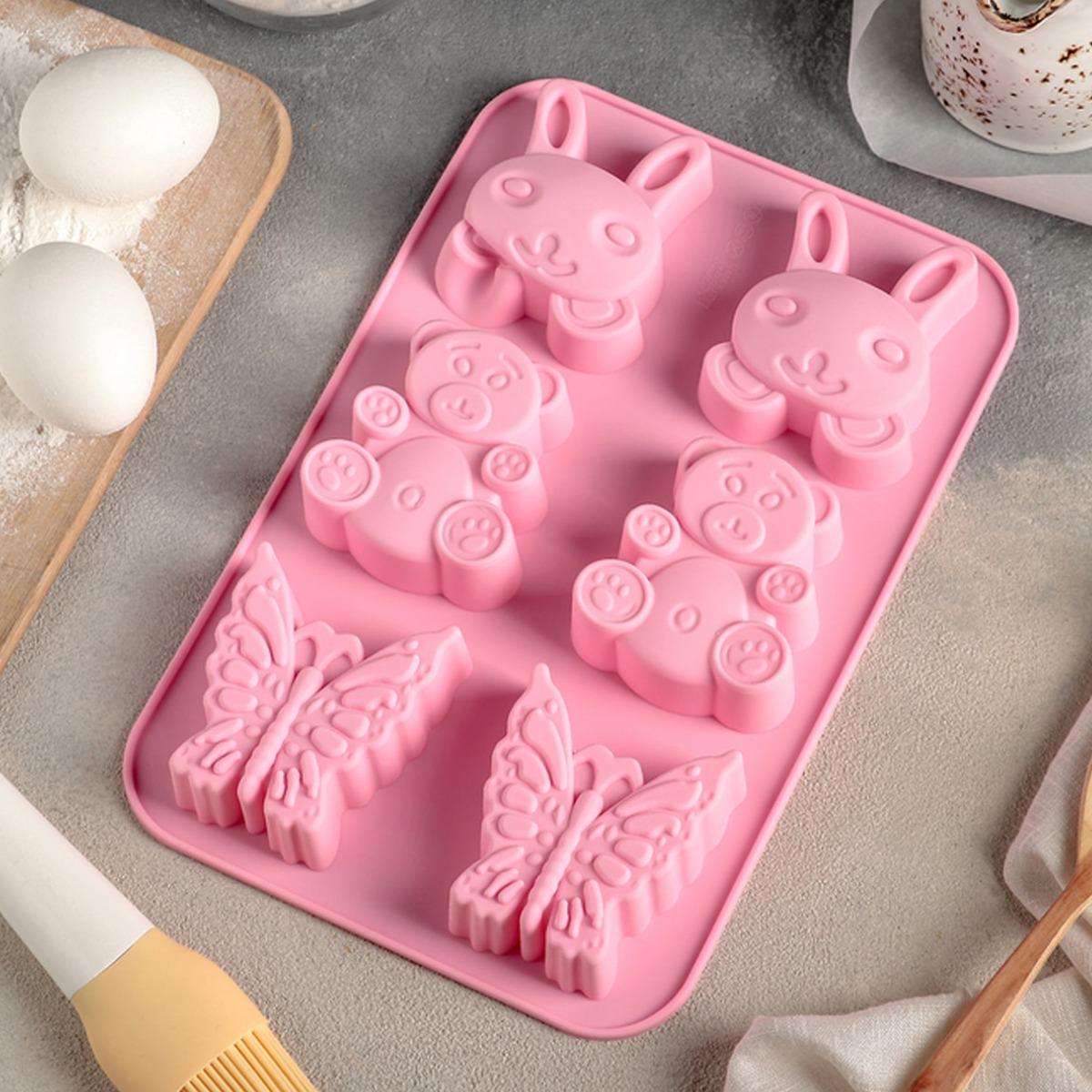 Форма для випікання силіконова A-Plus Метелик Зайчик Ведмедик (1961 G) - фото 2 Форма для випікання силіконова A-Plus Метелик Зайчик Ведмедик (1961 G) - фото 2