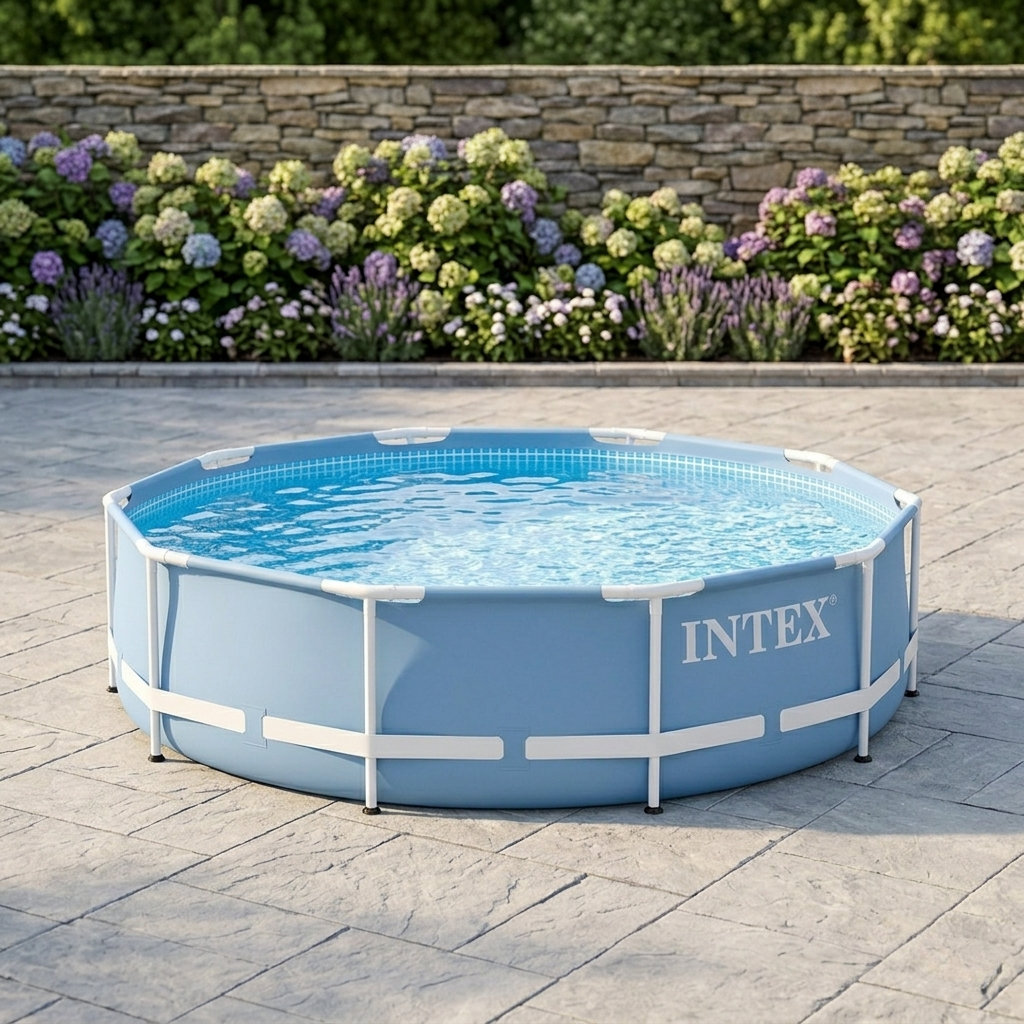 Бассейн круглый каркасный Intex Prism Frame из винила с разборным каркасом 4485 л 305х76 см Голубой (26700)