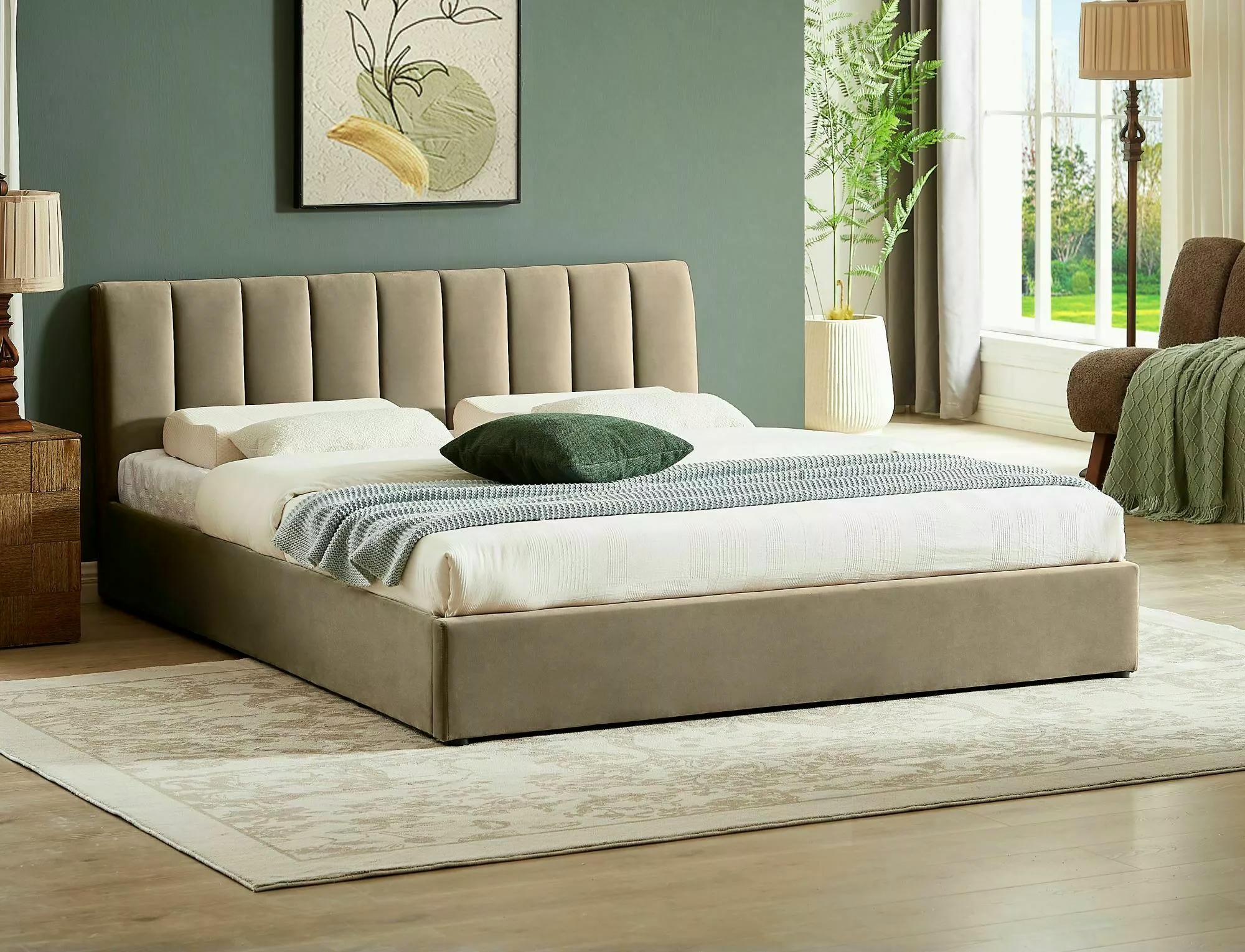 Кровать двуспальная Signal MONTREAL VELVET 160X200 Бежевый (MONTREALV160BE)