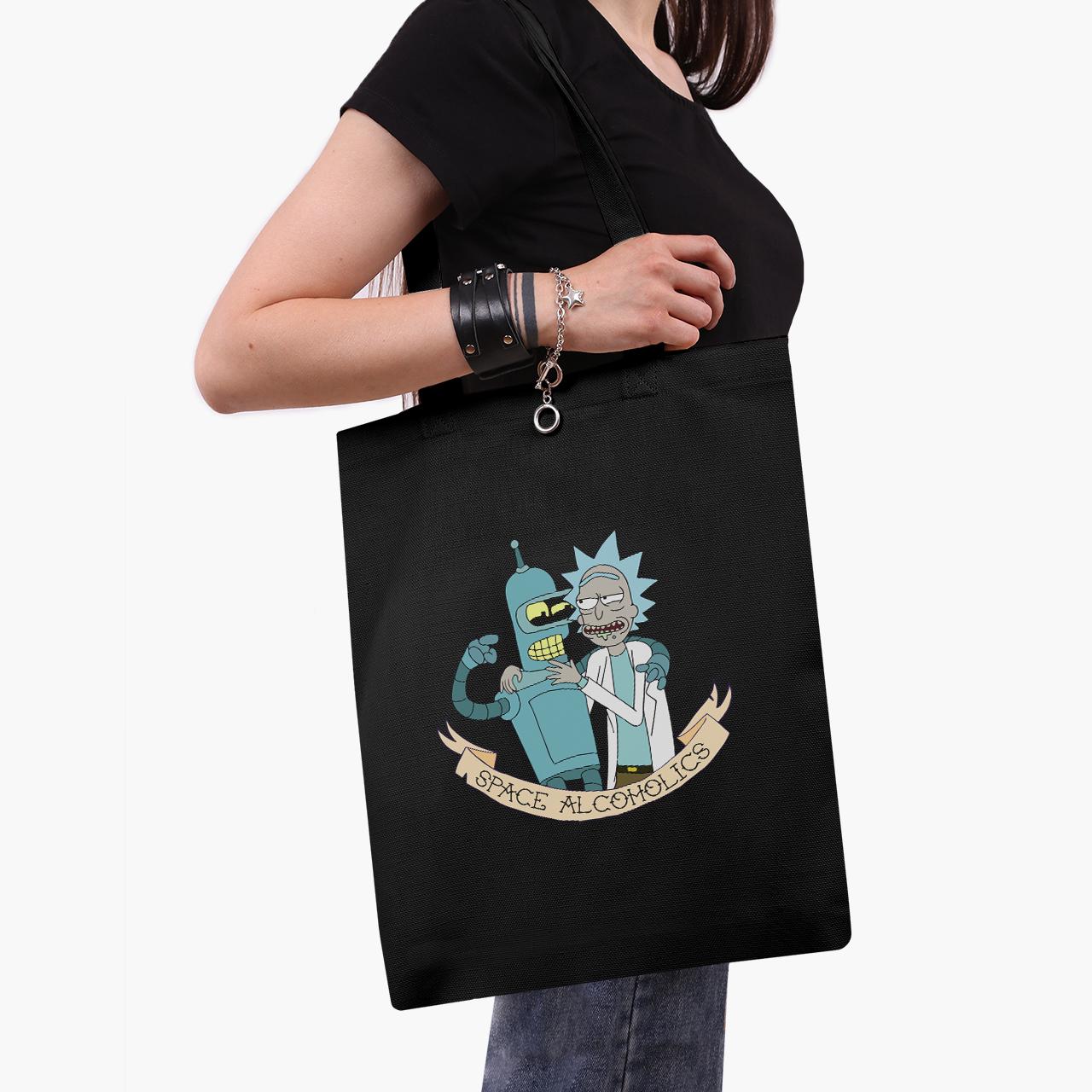 Эко сумка шоппер Rick Sanchez Rick and Morty 41x35 см Черный (9227-2943-BKZ)