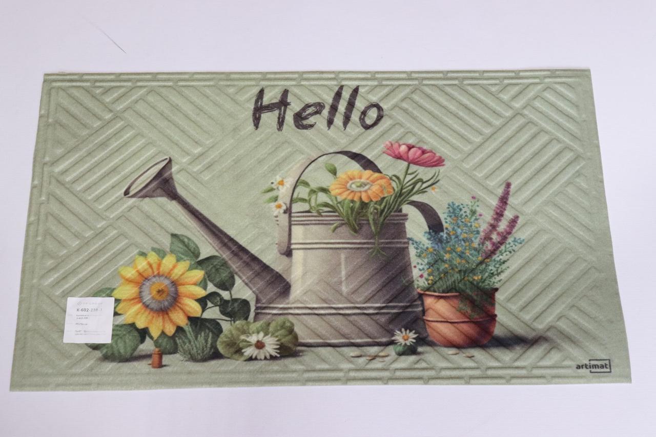 Грязезащитный коврик "Hello" на резиновой основе 45х75 см (1099 Vin)