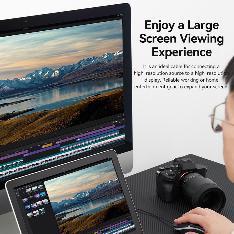 Кабель двонаправлений Vention mini DisplayPort-DisplayPort 1.4 8K 60Hz 4K 144Hz 2K 240Hz 32.4 Гбіт/с DP 2 м Чорний (HCFLH) - фото 11 Кабель двонаправлений Vention mini DisplayPort-DisplayPort 1.4 8K 60Hz 4K 144Hz 2K 240Hz 32.4 Гбіт/с DP 2 м Чорний (HCFLH) - фото 11