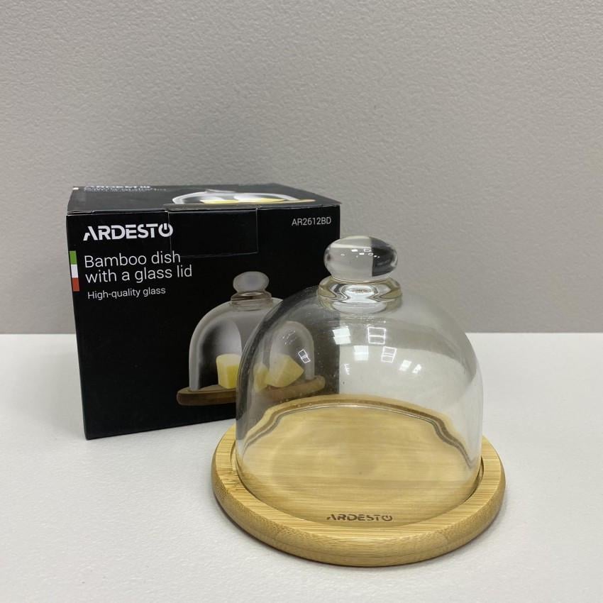 Лимонница стеклянная Ardesto с бамбуковой подставкой (AR2612BD)