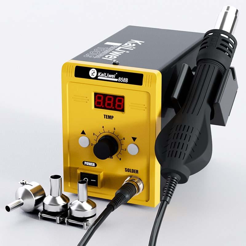 Паяльная станция KaiLiwei 858B термофен/цифровая индикация/турбинная/100-500°C/700 Вт