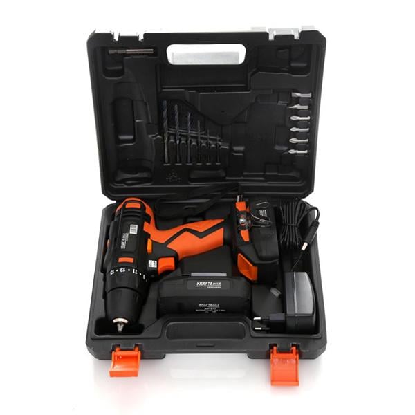Дрель-шуруповерт аккумуляторный Kraft&Dele 18 В/1,3 Ач Li-Ion сверла/биты (KD1671) - фото 3 Дрель-шуруповерт аккумуляторный Kraft&Dele 18 В/1,3 Ач Li-Ion сверла/биты (KD1671) - фото 3