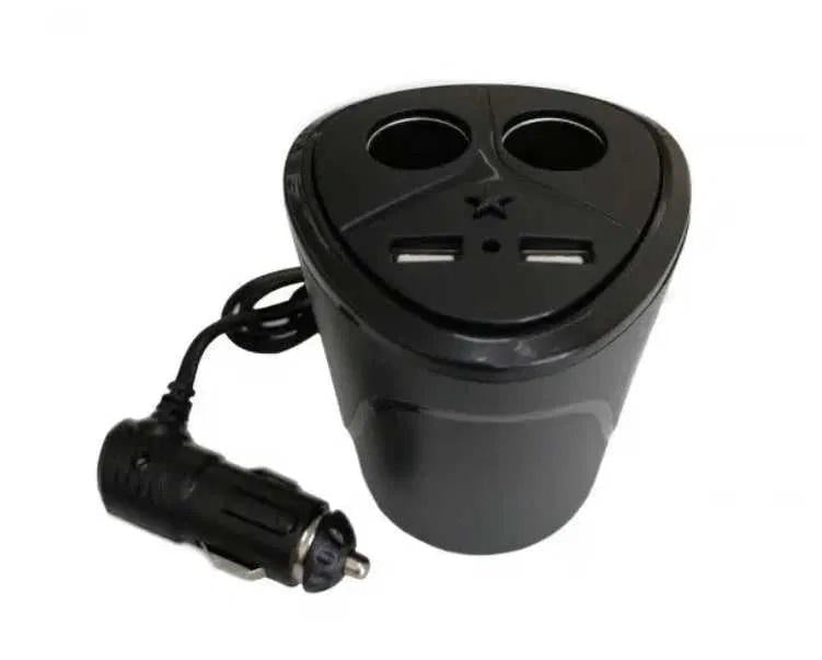 Прикурювач-двійник у підсклянник KING KSU-186 2+2USB (432763) Прикурювач-двійник у підсклянник KING KSU-186 2+2USB (432763)