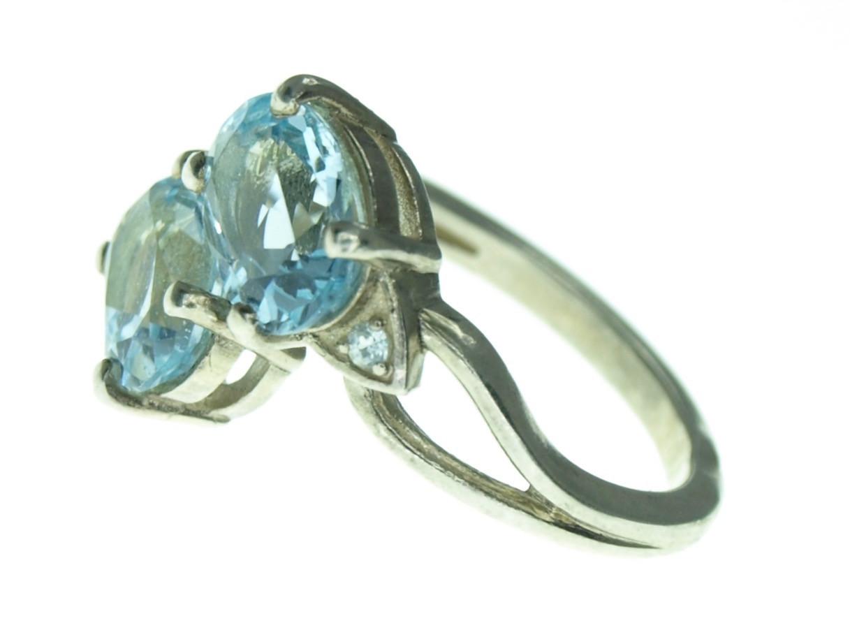 Каблучка зі срібла з топазом 15 (2101500180) - фото 2